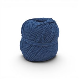 Pelote 100m Coton Macramé 2mm Gamme Teinture Organique – Bleu Roi
