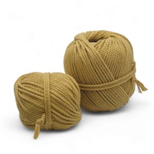 Pelote Coton Recyclé Macramé 3mm Gamme Teinture Végétale – Blé