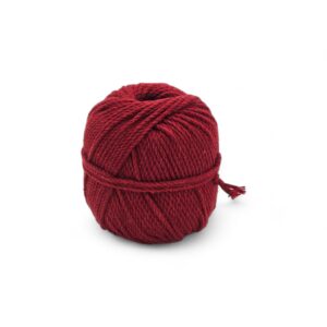 Pelote 100m coton recyclé macramé 3mm – GAMME ECO-JEAN - Rouge Cerise