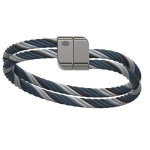 BRACELET PIT BLEU GRIS QUADRILLE