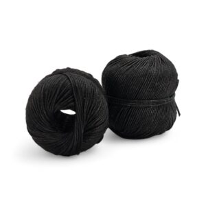 Pelote de ficelle de lin poli 15/3 Noir