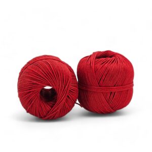 Pelote de ficelle de lin poli 15/3 Rouge