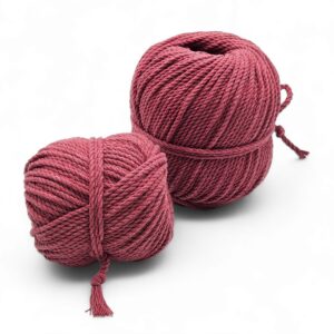 Pelote Coton Recyclé Macramé 3mm Gamme Teinture Végétale – Garance