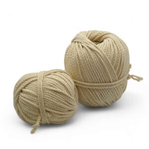 Pelote Coton Recyclé Macramé 3mm Gamme Teinture Végétale – Jasmin
