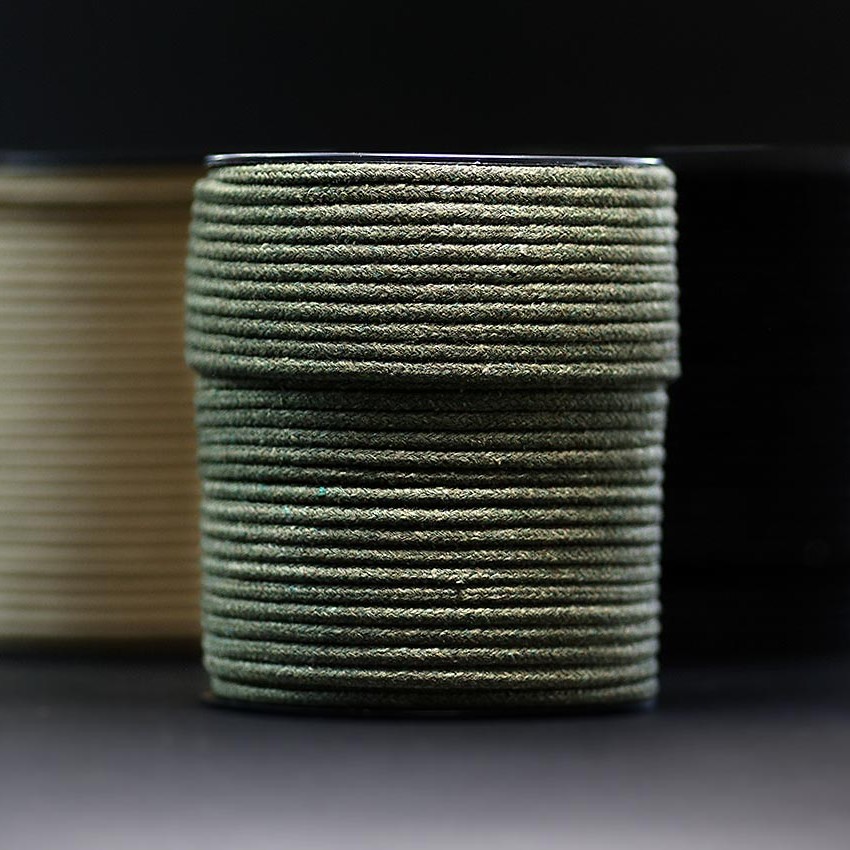 Tresse en coton 4 mm Gamme Eco-jean - Kaki – Image 2