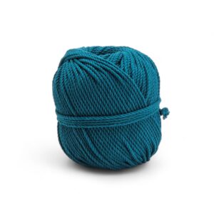 Pelote 100m Coton Macramé 3mm Gamme Teinture Organique – Bleu Canard