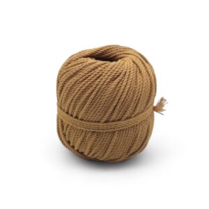 Pelote 100m Coton Macramé 3mm Gamme Teinture Organique – Camel