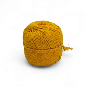 Pelote 100m Coton Macramé 3mm Gamme Teinture Organique – Moutarde