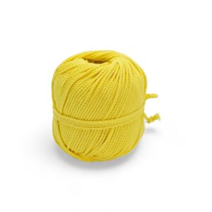 Pelote 100m Coton Macramé 3mm Gamme Teinture Organique – Jaune Poussin