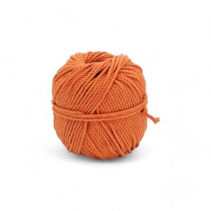 Pelote 100m Coton Macramé 3mm Gamme Teinture Organique –Orange Vieilli