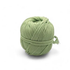 Pelote 100m Coton Macramé 3mm Gamme Teinture Organique –Vert Amande