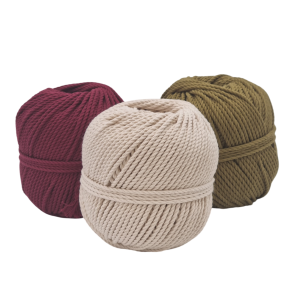 TRIO VENDANGES- 3 PELOTES DE COTON TORSADE 3MM