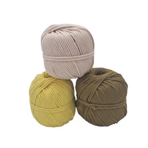 TRIO CITRONNADE- 3 PELOTES DE COTON TORSADE 3MM